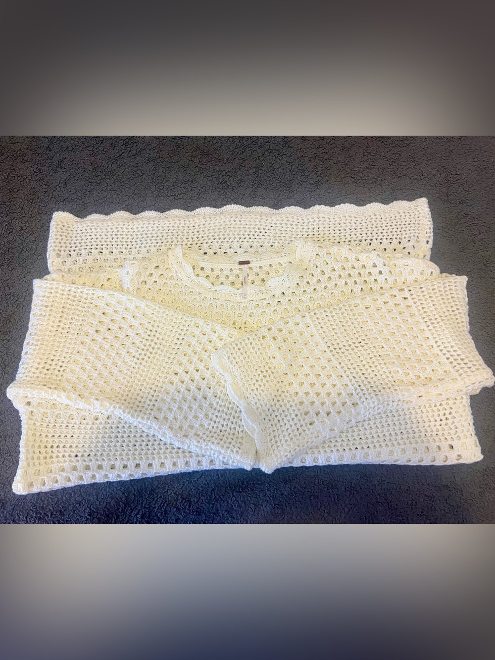 Free People White Crochet Swim Coverup Tunic - Picture 6 of 6